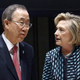 No longer secretary of state, but still hanging out with United Nations General Secretary Ban Ki-moon in Mar. 2014.